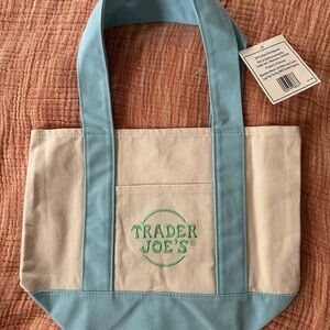 Trader Joe's Blue Pastel Mini Tote Bag